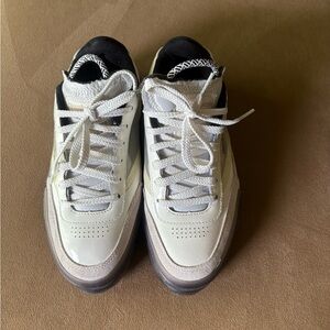 Reebok Cardi B Girls Sneakers in White, Black, Gray